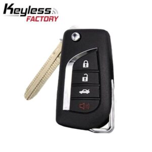 M17 Toyota 2004-2010 / 4-Button Flip Key NEW STYLE / GQ43VT20T (67 Chip) / (RFK-TOY-20T-4)