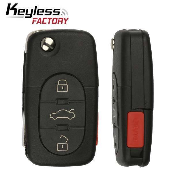 M6 1997-2005 Audi / 4-Button Flip Key / MYT8Z0837231 (RK-AUD-231E)
