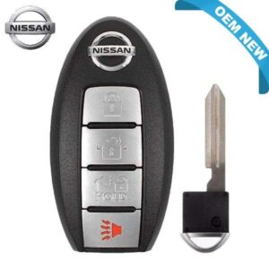 O22 2018 Nissan Leaf / 4-Button Smart Key / PN: 285E3-5SA1A / CWTWB1G0168 (OEM)
