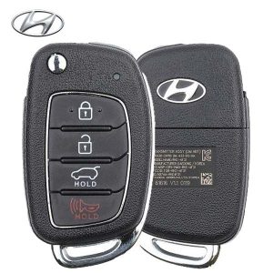 M7 2015-2019 Hyundai Santa Fe / 4-Button Flip Key / PN: 95430-2W110 / TQ8-RKE-4F31 (OEM)
