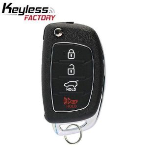 P4 2013-2016 Hyundai Santa Fe / 4-Button Flip Key Remote / TQ8-RKE-3F04 (RFK-HY-SNT)