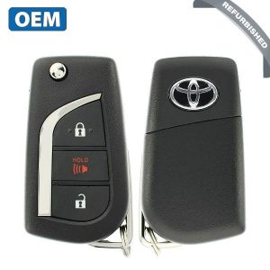 X2 2016-2021 Toyota Corolla Scion iM / 3-Button Flip Key / PN: 89070-12C20 / HYQ12BFB (H Chip) (OEM Refurb)