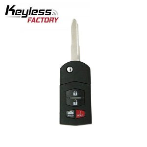 M21 2006-2015 Mazda / 4-Button Flip Key / BGBX1T478SKE125-01 / (RK-MZ-SKE-4)